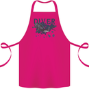 Scuba Diving Diver Cotton Apron 100% Organic Pink