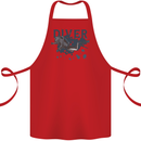 Scuba Diving Diver Cotton Apron 100% Organic Red