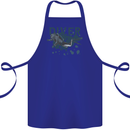 Scuba Diving Diver Cotton Apron 100% Organic Royal Blue