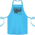 Scuba Diving Diver Cotton Apron 100% Organic Turquoise