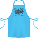 Scuba Diving Diver Cotton Apron 100% Organic Turquoise