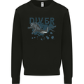 Scuba Diving Diver Kids Sweatshirt Jumper Black