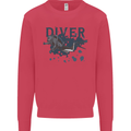 Scuba Diving Diver Kids Sweatshirt Jumper Heliconia