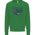 Scuba Diving Diver Kids Sweatshirt Jumper Irish Green