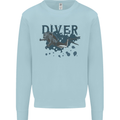Scuba Diving Diver Kids Sweatshirt Jumper Light Blue