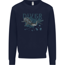 Scuba Diving Diver Kids Sweatshirt Jumper Navy Blue