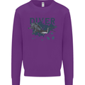 Scuba Diving Diver Kids Sweatshirt Jumper Purple