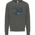 Scuba Diving Diver Kids Sweatshirt Jumper Storm Grey