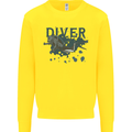 Scuba Diving Diver Kids Sweatshirt Jumper Yellow