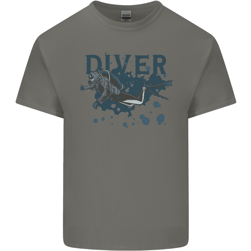Scuba Diving Diver Kids T-Shirt Childrens Charcoal