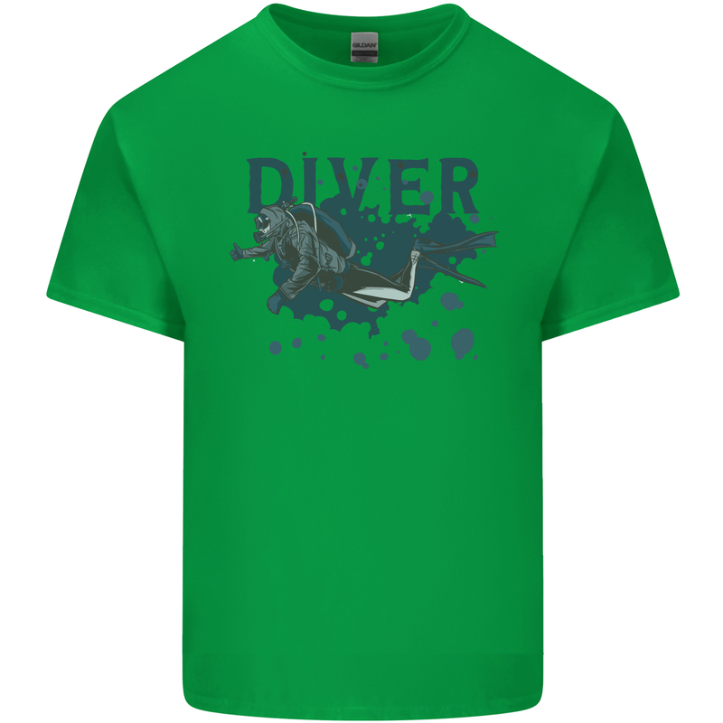 Scuba Diving Diver Kids T-Shirt Childrens Irish Green