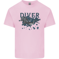 Scuba Diving Diver Kids T-Shirt Childrens Light Pink