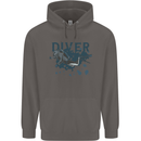 Scuba Diving Diver Mens 80% Cotton Hoodie Charcoal