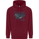 Scuba Diving Diver Mens 80% Cotton Hoodie Maroon