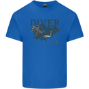 Scuba Diving Diver Mens Cotton T-Shirt Tee Top Royal Blue