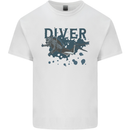 Scuba Diving Diver Mens Cotton T-Shirt Tee Top White