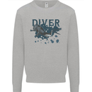 Scuba Diving Diver Mens Sweatshirt Jumper Sports Grey