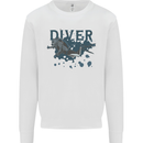 Scuba Diving Diver Mens Sweatshirt Jumper White