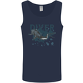 Scuba Diving Diver Mens Vest Tank Top Navy Blue