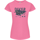 Scuba Diving Diver Womens Petite Cut T-Shirt Azalea