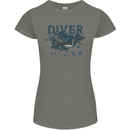 Scuba Diving Diver Womens Petite Cut T-Shirt Charcoal