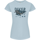 Scuba Diving Diver Womens Petite Cut T-Shirt Light Blue