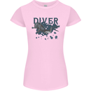 Scuba Diving Diver Womens Petite Cut T-Shirt Light Pink