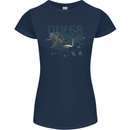 Scuba Diving Diver Womens Petite Cut T-Shirt Navy Blue