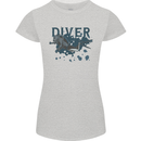 Scuba Diving Diver Womens Petite Cut T-Shirt Sports Grey