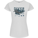 Scuba Diving Diver Womens Petite Cut T-Shirt White