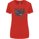 Scuba Diving Diver Womens Wider Cut T-Shirt Red