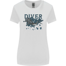 Scuba Diving Diver Womens Wider Cut T-Shirt White