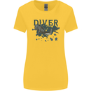 Scuba Diving Diver Womens Wider Cut T-Shirt Yellow