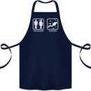 Scuba Diving Problem Solved Cotton Apron 100% Organic Navy Blue