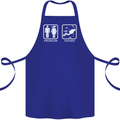 Scuba Diving Problem Solved Cotton Apron 100% Organic Royal Blue