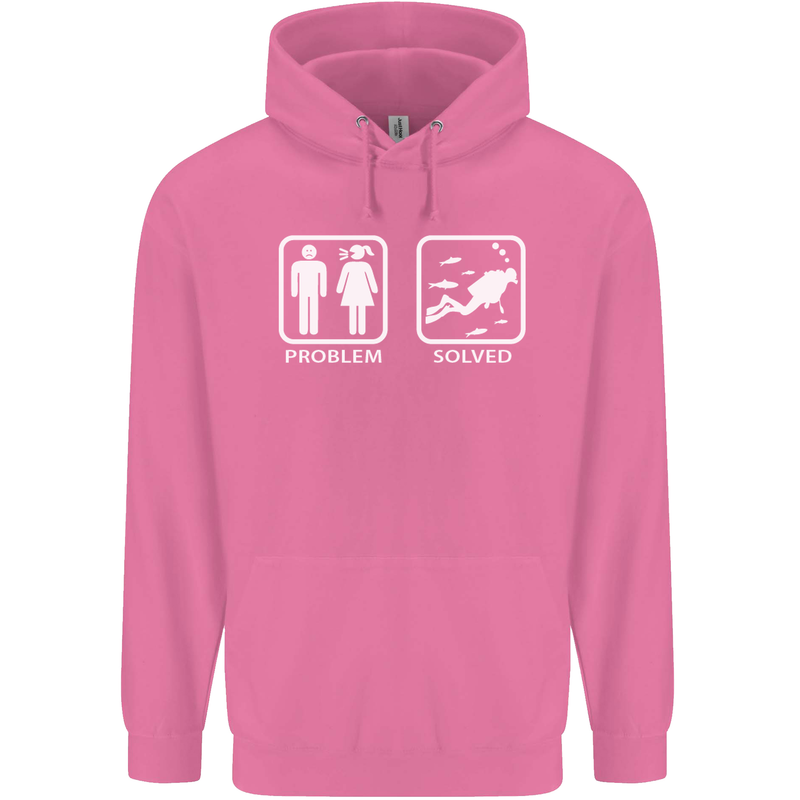 Scuba Diving Problem Solved Mens 80% Cotton Hoodie Azelea