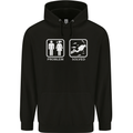Scuba Diving Problem Solved Mens 80% Cotton Hoodie Black