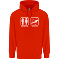 Scuba Diving Problem Solved Mens 80% Cotton Hoodie Bright Red