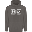 Scuba Diving Problem Solved Mens 80% Cotton Hoodie Charcoal