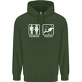 Scuba Diving Problem Solved Mens 80% Cotton Hoodie Forest Green