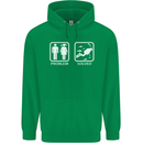 Scuba Diving Problem Solved Mens 80% Cotton Hoodie Irish Green