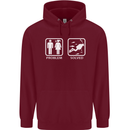 Scuba Diving Problem Solved Mens 80% Cotton Hoodie Maroon