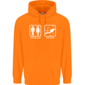 Scuba Diving Problem Solved Mens 80% Cotton Hoodie Orange