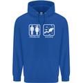 Scuba Diving Problem Solved Mens 80% Cotton Hoodie Royal Blue