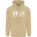 Scuba Diving Problem Solved Mens 80% Cotton Hoodie Sand