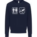 Scuba Diving Problem Solved Mens Sweatshirt Jumper Navy Blue