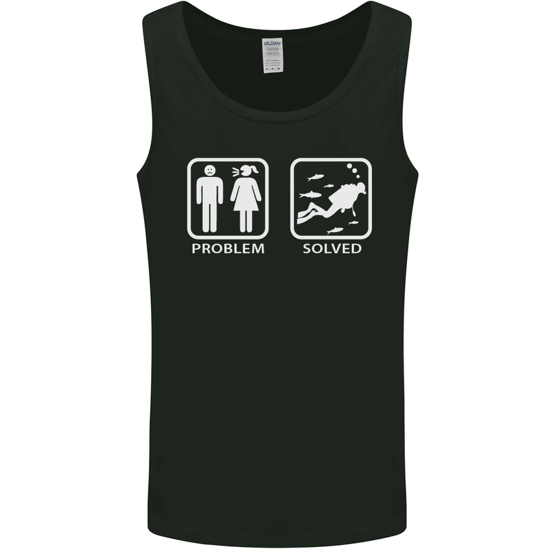 Scuba Diving Problem Solved Mens Vest Tank Top Black
