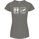 Scuba Diving Problem Solved Womens Petite Cut T-Shirt Charcoal