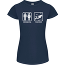 Scuba Diving Problem Solved Womens Petite Cut T-Shirt Navy Blue