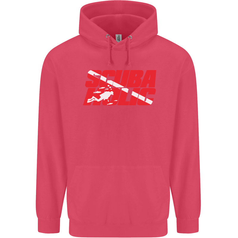 Scuba Diving Scubaholic Diver Dive Childrens Kids Hoodie Heliconia